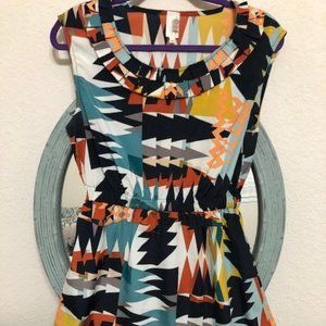 Geometric Pattern Sheath Dress